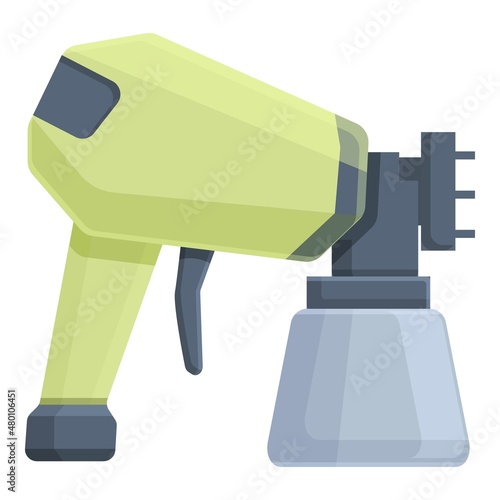 Sprayer tool icon cartoon vector. Paint gun. Air painter