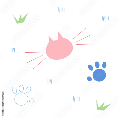 animals seamless pattern with aniaml background .Vector illustration.