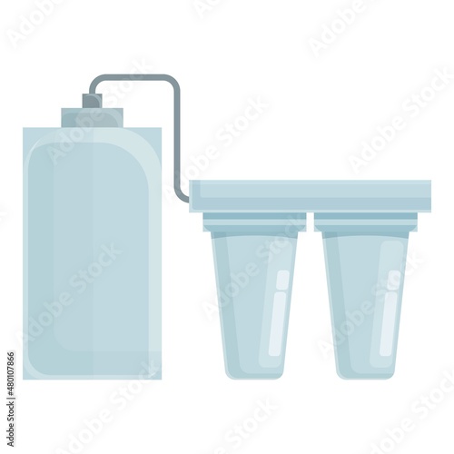 Osmosis treatment icon cartoon vector. Water system. Filter tank