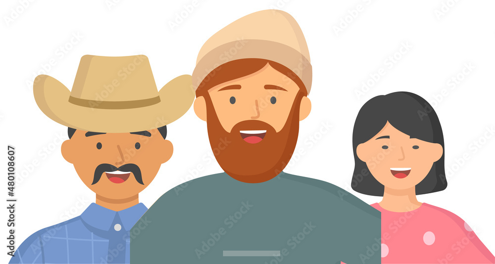 Multiethnic group of people standing together community and togetherness concept, diversity portrait. Characters men and women isolated on white. Crowd community. Social diversity friends or relatives Multiethnic group of people standing together community and togetherness concept, diversity portrait. Characters men and women isolated on white. Crowd community. Social diversity friends or relatives