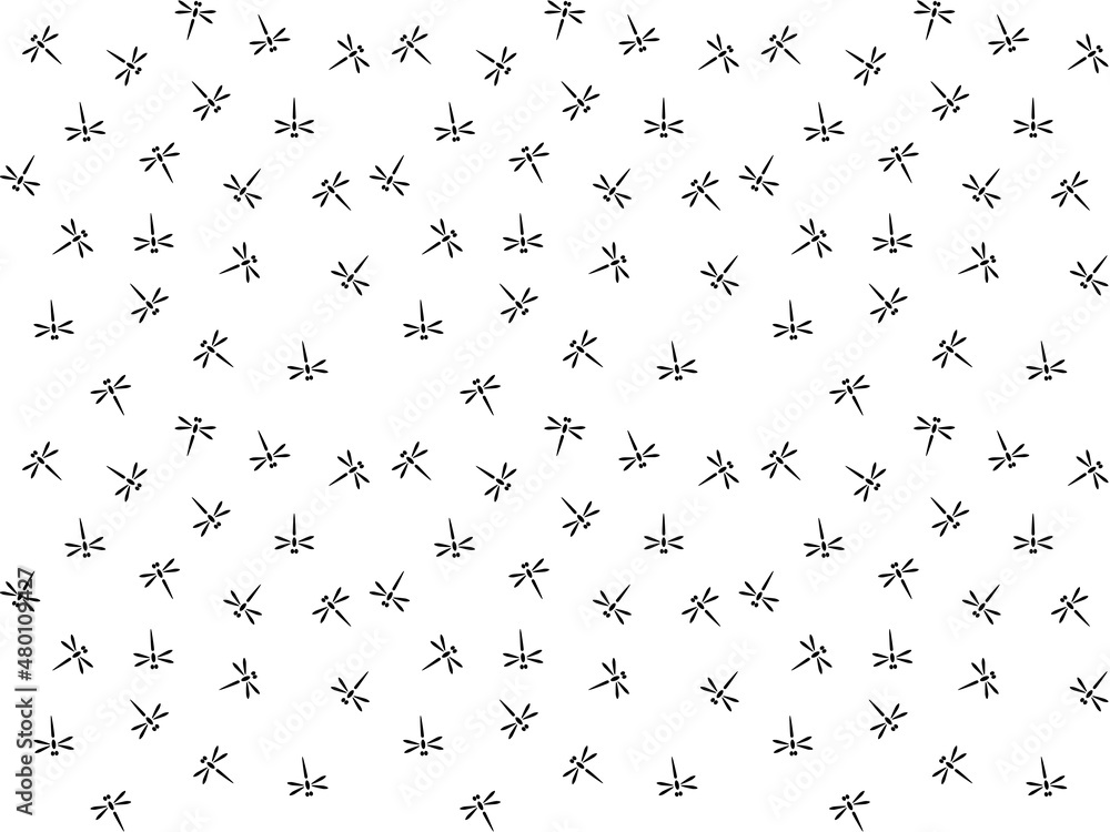 とんぼ柄 シームレスな和柄の背景のベクターイラスト Stock ベクター Adobe Stock