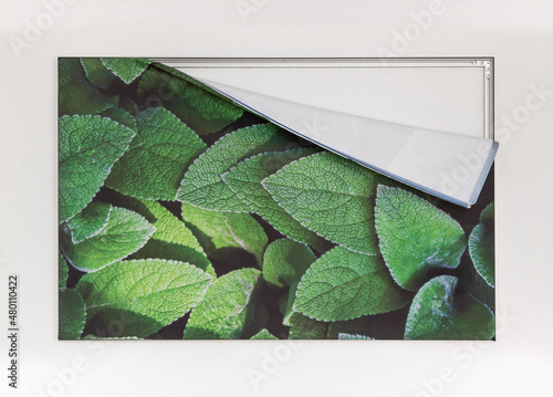 Obraz na płótnie Picture frames for changing advertising. w salonie