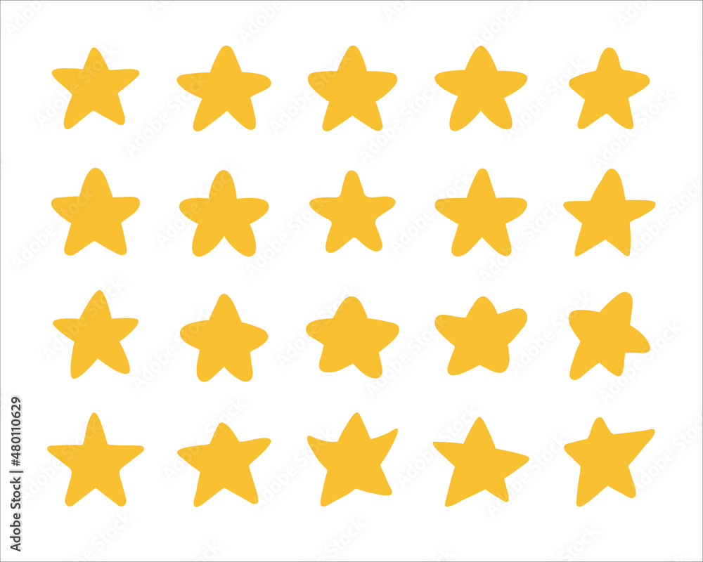 yellow star shape collection night sky decoration yellow star shape collection night sky decoration