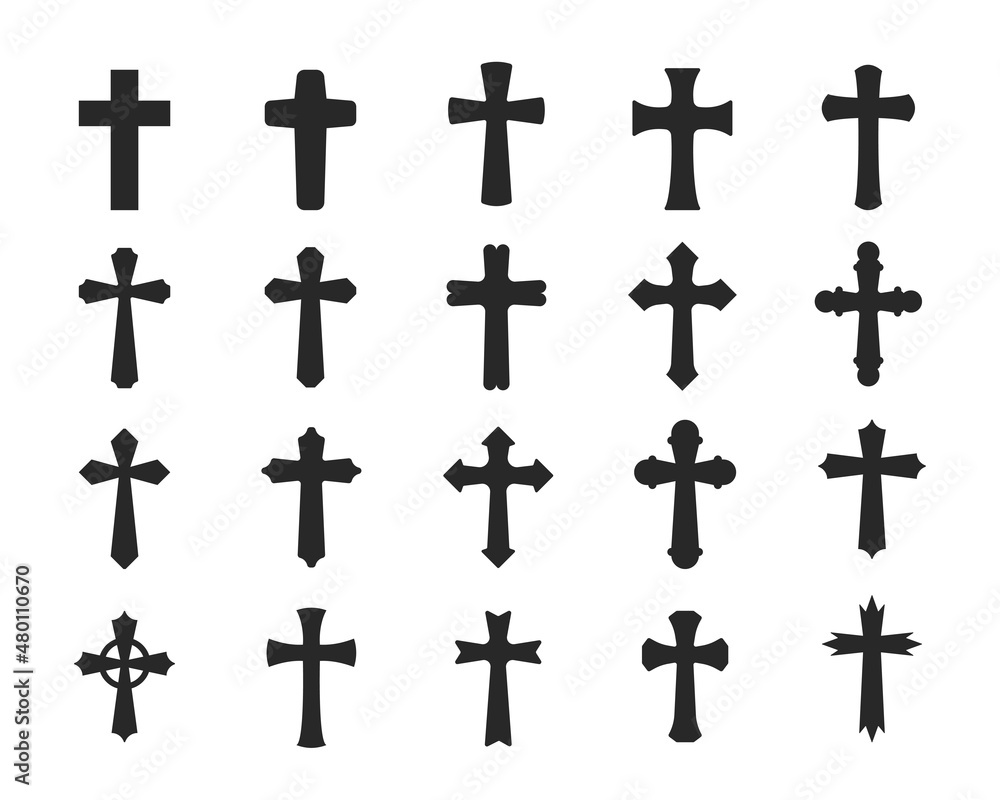 silhouette of the cross of jesus Religious Christians