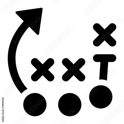 Strategy Plan Glyph Icon Vector