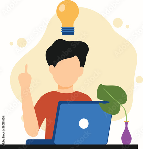 Businessman with new business idea. Money investment.