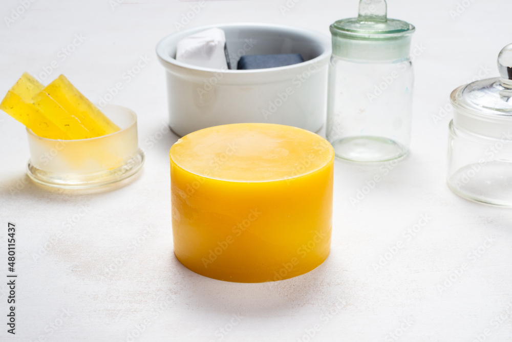 Natural yellow beeswax for homemade cosmetic making Natural yellow beeswax for homemade cosmetic making