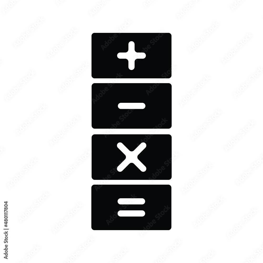 Math icon, isolated. Flat design on white background Math icon, isolated. Flat design on white background