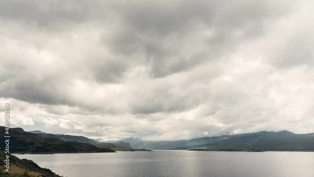 Lake Time-lapse with moody clouds Lake Time-lapse with moody clouds