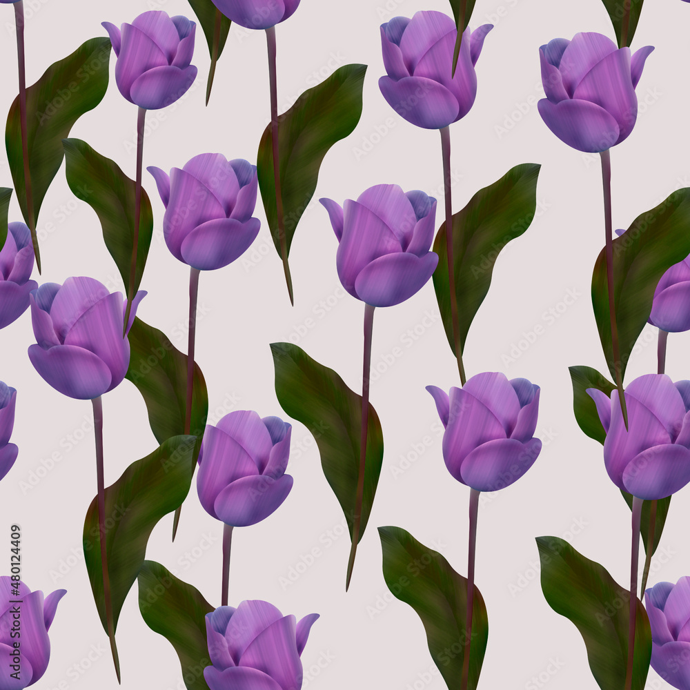 Tulips.Seamless pattern with flowers for print, greeting cards, advertising. Tulips.Seamless pattern with flowers for print, greeting cards, advertising.