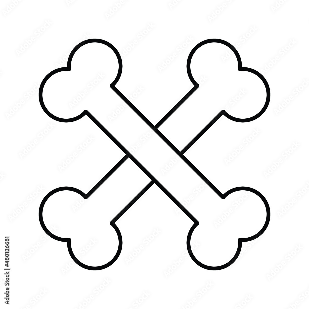 Dog bone icon on white background Dog bone icon on white background