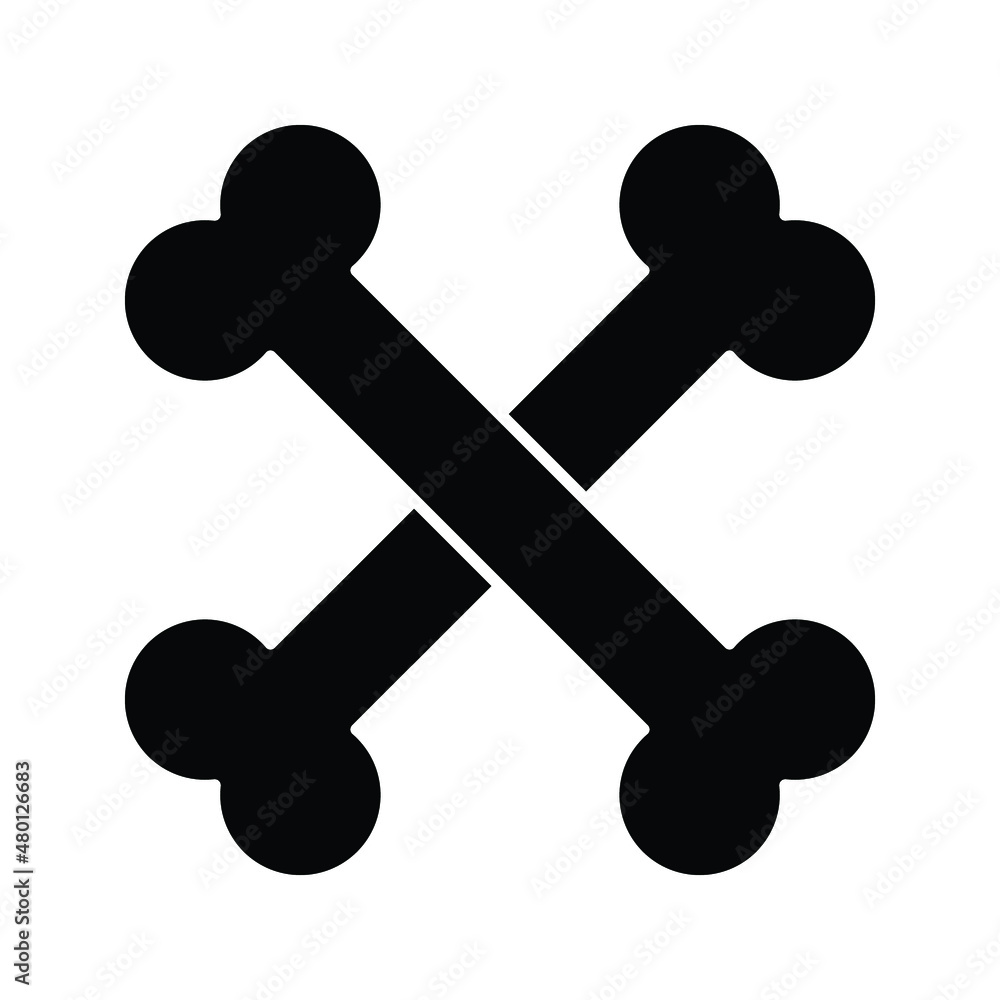 Dog bone icon on white background Dog bone icon on white background