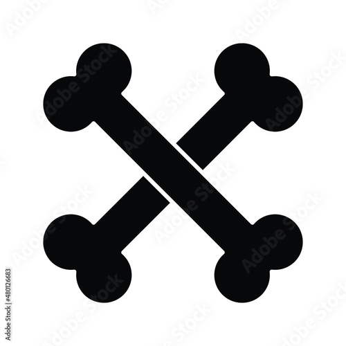 Dog bone icon on white background