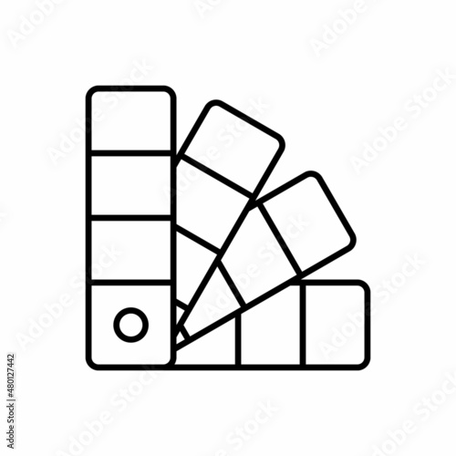 color pallete line icon vector