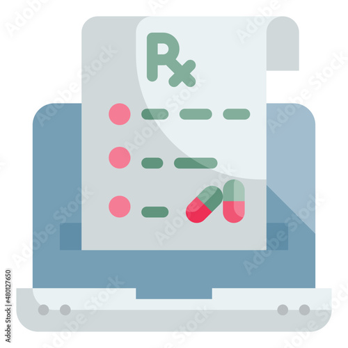 prescription flat icon