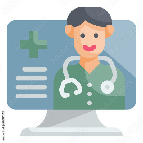 telemedicine flat icon