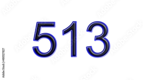 Free Download blue 513 number 3d effect white background - GFXLoad