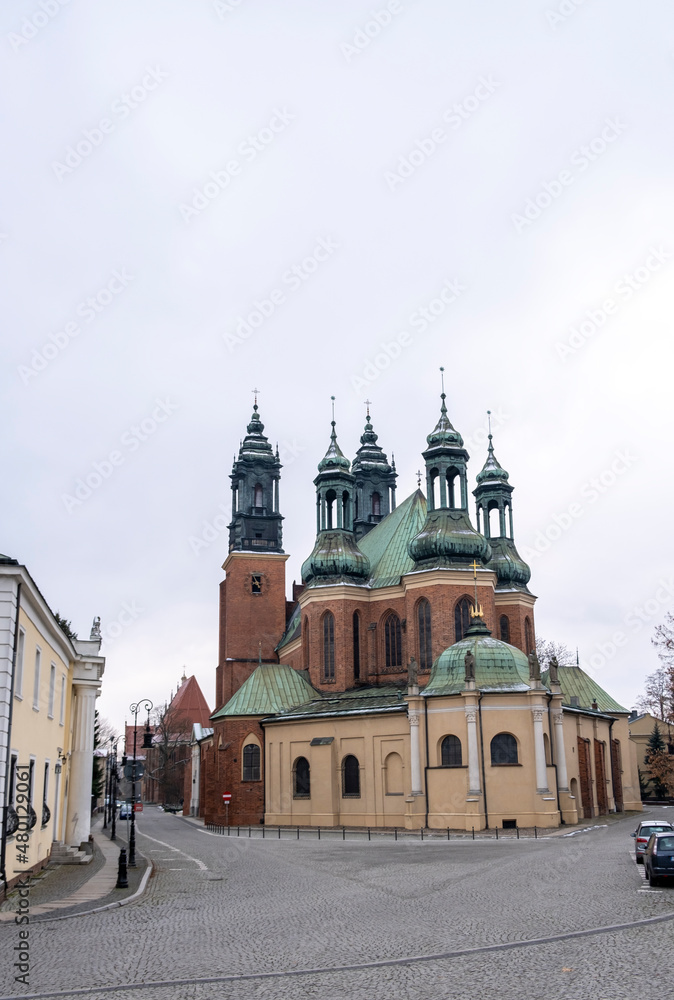 View of the eastern side Poznan Cathedral - Archcathedral Basilica of St. Peter and St. Paul