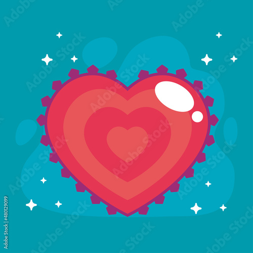 heart with lace around
