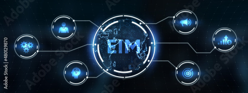 EIM Enterprise information management system.3d illustration photo