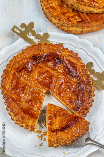 Galette des rois - puff pastry cake photo