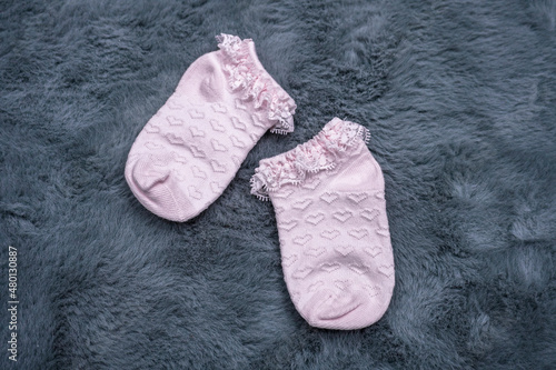 Pair of small baby socks © antoniofrancois
