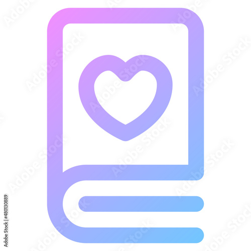 love story gradient icon