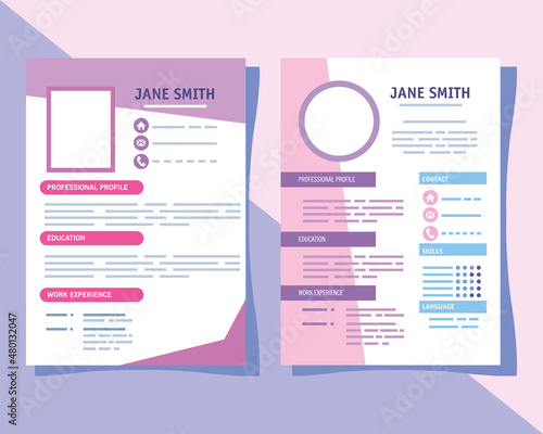curriculum vitae two templates