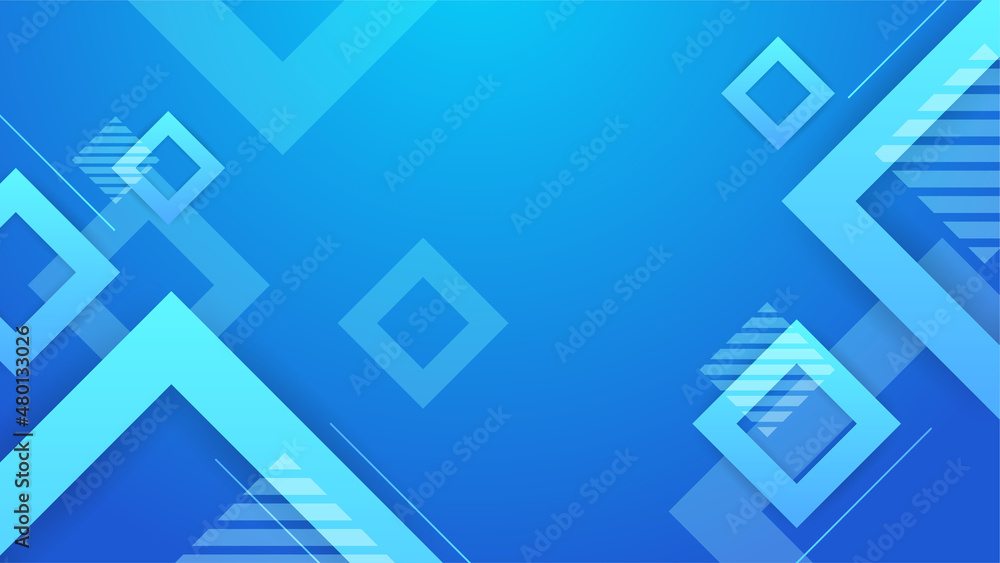 Fototapeta premium Wave Geometric Blue Colorful abstract Design Background