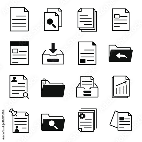 document icons  symbol vector elements for infographic web