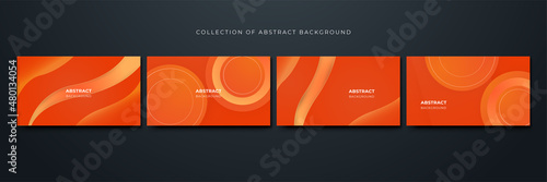 Wave Geometric orange Colorful abstract Design Background