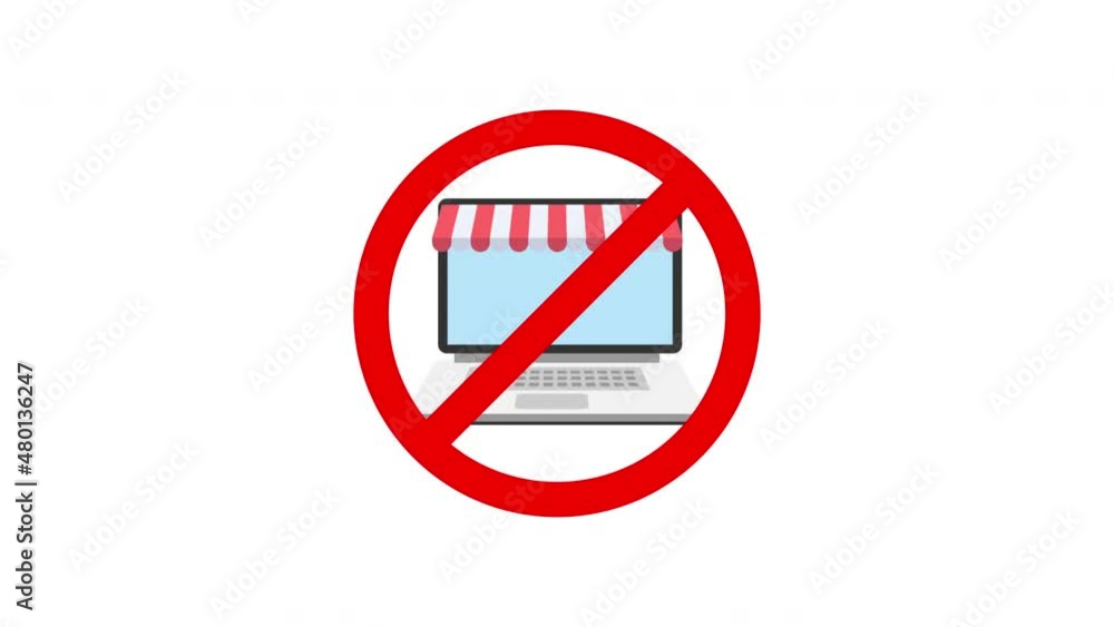 no online shop sign animation.4K Video motion Animation. no online shop sign animation.4K Video motion Animation.