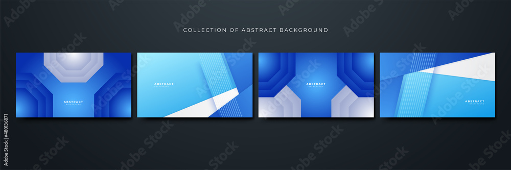 Modern gradient Geometric Blue Colorful abstract Design Background