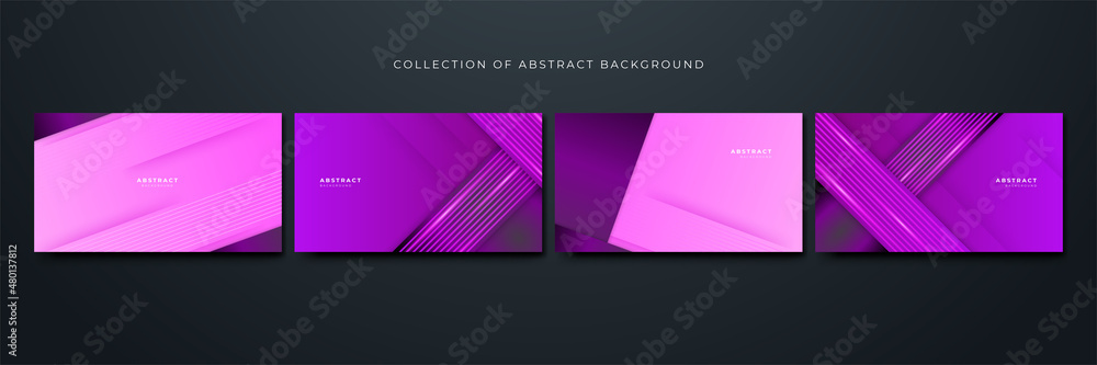 Fototapeta premium Minimalism gradient purple pink Geometric Blue Colorful abstract Design Background