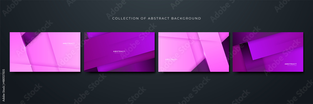 Fototapeta premium Minimalism gradient purple pink Geometric Blue Colorful abstract Design Background