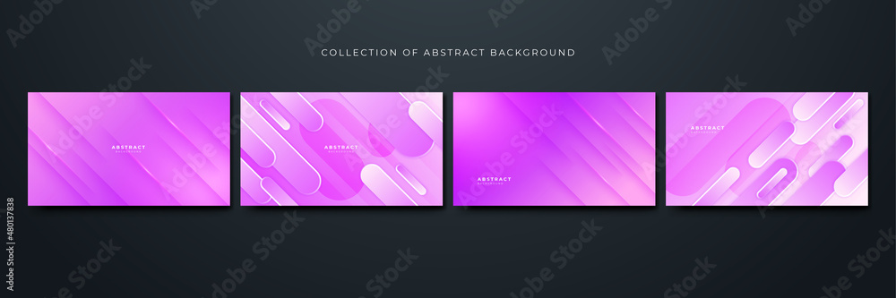 Fototapeta premium Minimalism gradient purple Geometric Blue Colorful abstract Design Background