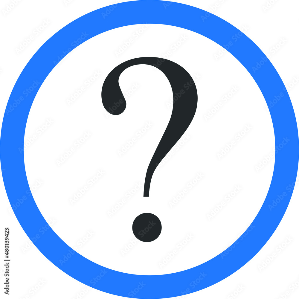 question mark line icon blue version question mark line icon blue version