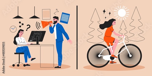 Professional Burnout Illustration
