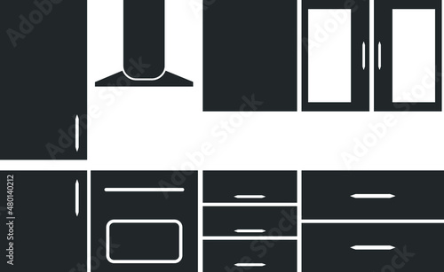 Modern smart kitchen icon vector
