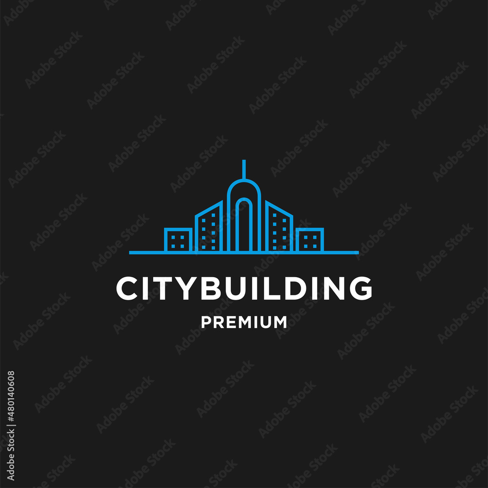 City building construction logo icon design template