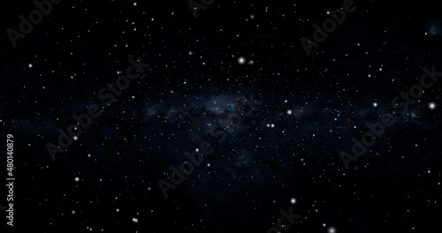 Space background with realistic nebula and shining stars. Colorful cosmos with stardust and milky way. Infinite space background with nebulas and stars. Science Fiction Space Scene.