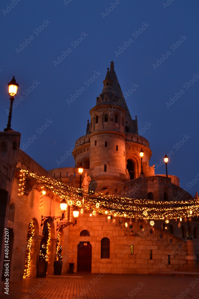  Budapest, Fisherman's Bastion in the evening