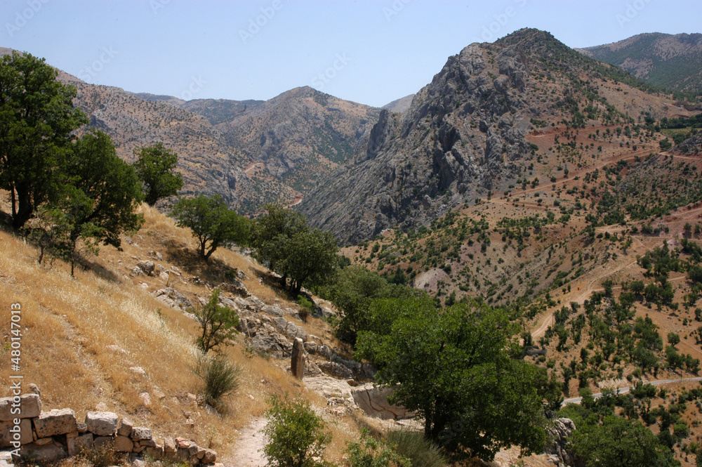 Arid landscape in Northern Kurdistan, Turkey