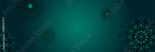Luxury ramadan background with dark green arabesque pattern arabic islamic east style. Decorative design for print, poster, cover, brochure, flyer, banner.
