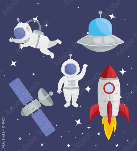 universe and space five icons