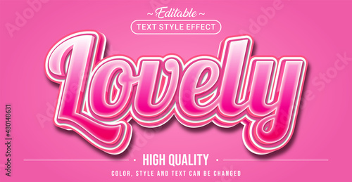 Editable text style effect - Lovely text style theme.