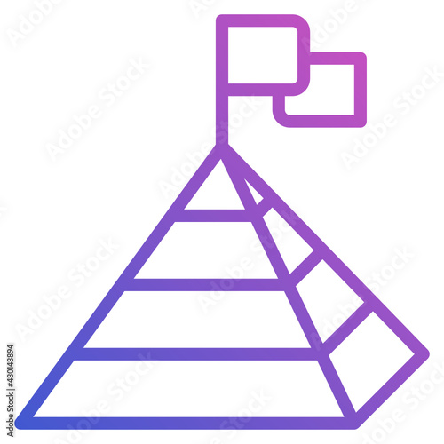 Achievment line gradient icon