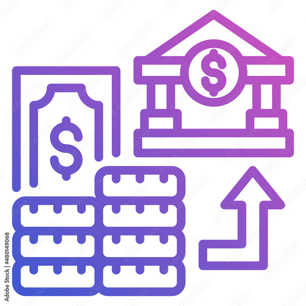 Save Money line gradient icon Save Money line gradient icon