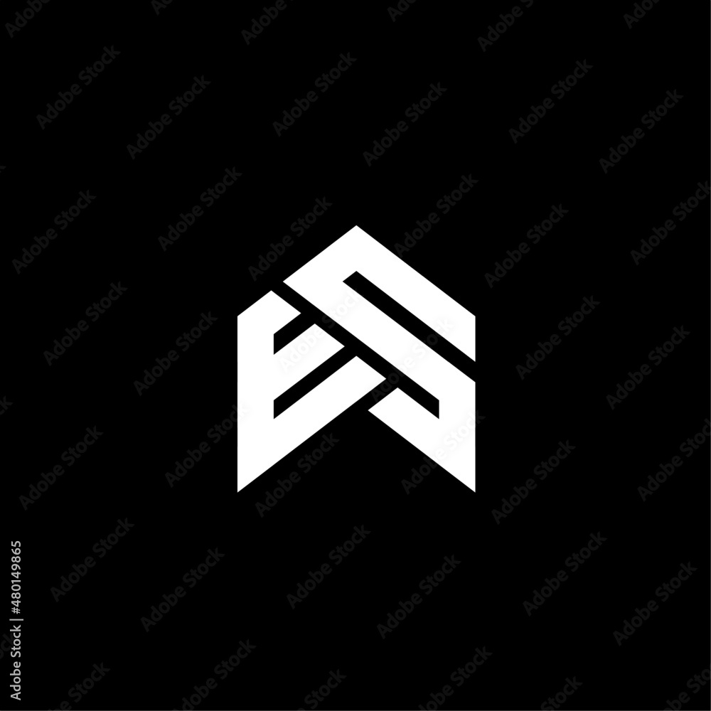 Initial letter ES monogram logo template design Stock Vector | Adobe Stock