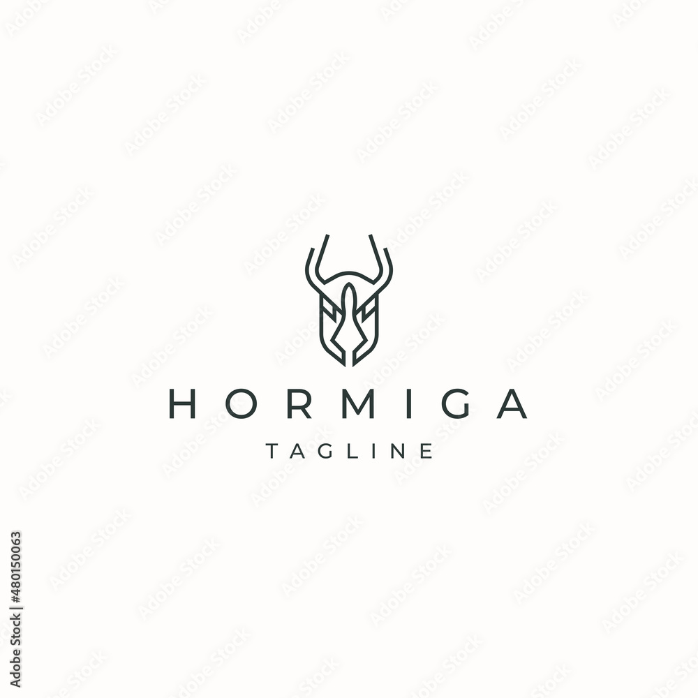 Ant animal logo icon design template flat vector Ant animal logo icon design template flat vector